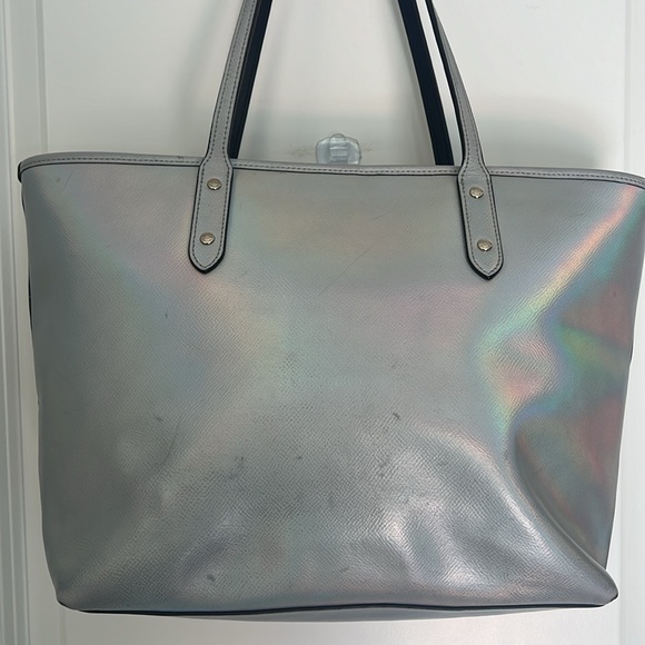 COACH Limited Edition Holographic Iridescent City Zip Tote RARE FIND 🌈🦄 - Picture 16 of 17